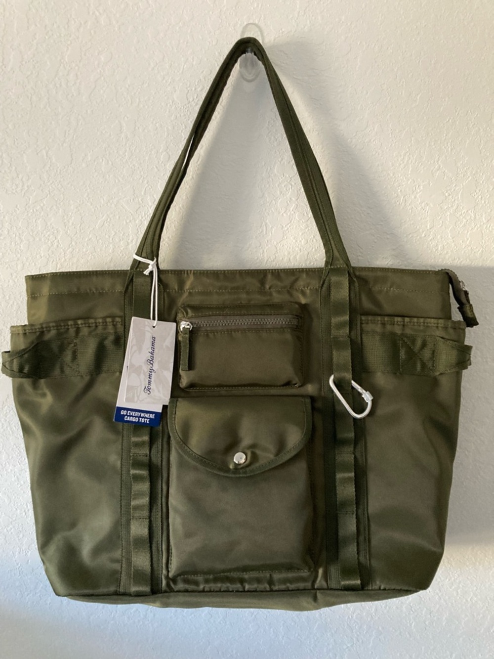 Tommy Bahama Olive Green large travel tote